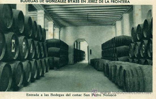 Postales: EREZ. GONZALEZ BYASS. ENTRADA A LAS BODEGAS DEL CO&Ntilde;AC SAN PEDRO NOLASCO N&ordm;26 P/ANJE-044