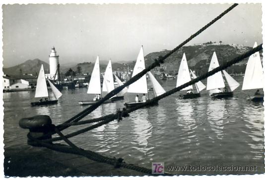 Postales: MALAGA , REGATA DE BALANDROS , FARO , P23003