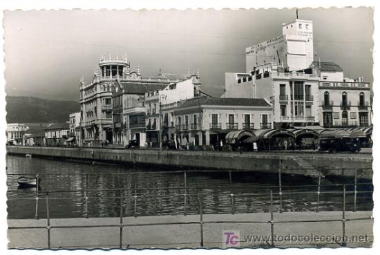 Postkarten: ALGECIRAS , CADIZ , ACERA DE LA MARINA Y RIO DE LA MIEL  , P23090