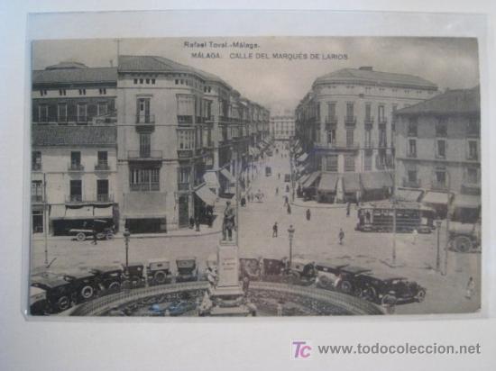 Postales: MALAGA: CALLE MARQUES DE LARIOS. POSTAL ORIGINAL
