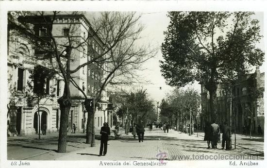Postales: JA&Eacute;N. AVENIDA DEL GENERAL&Iacute;SIMO. - Foto 1