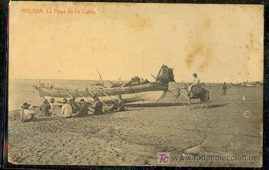 Postales: MALAGA. LA PLAYA DE LA CALETA. - Foto 1
