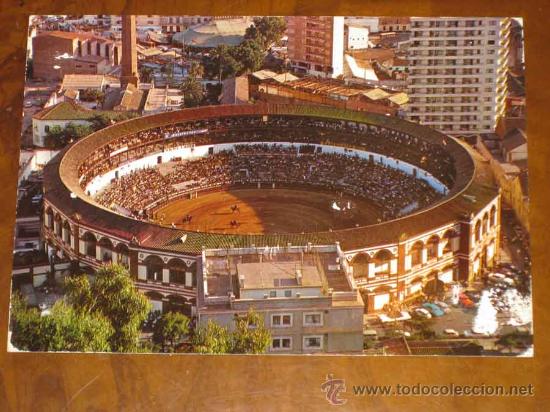 Postales: ANTIGUA FOTO POSTAL DE MALAGA, PLAZA DE TOROS LA MALAGUETA - POSTALES COSTA DEL SOL - CIRCULADA