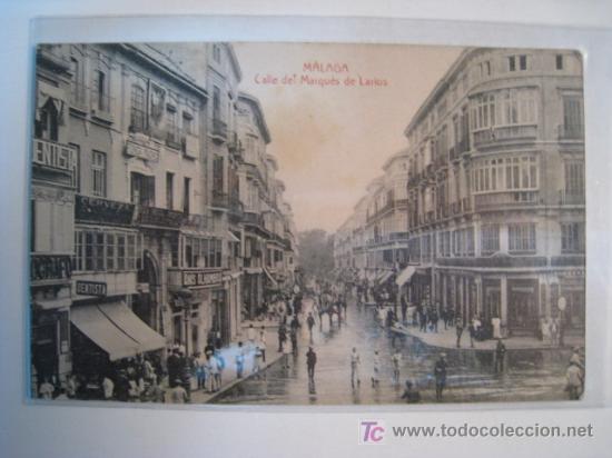 Postales: POSTAL ANTIGUA MALAGA: CALLE MARQUES DE LARIOS