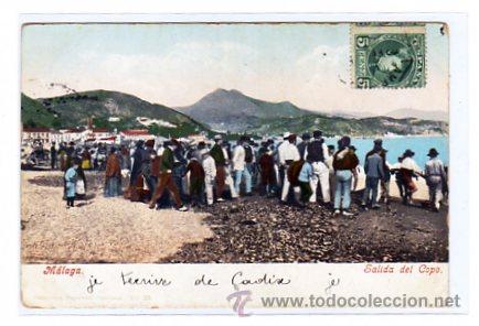 Postales: Malaga. Salida del copo. Coleccion papaleria Catalana.n&ordm; 36. Purger & co. n&ordm; 2396. sin dividir.