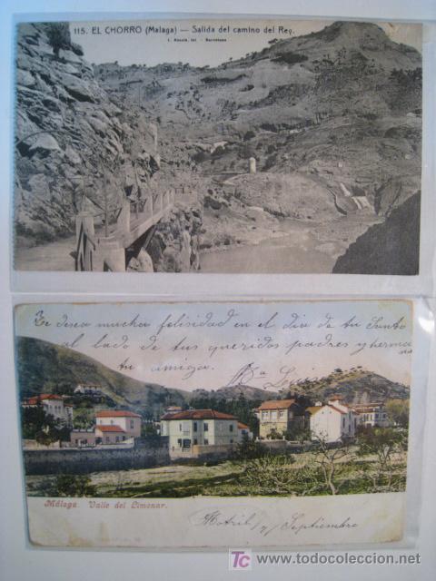 Postales: Lote 2 postales antiguas MALAGA (limonar, camino del rey)