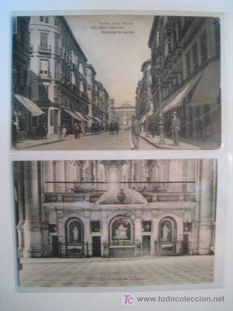 Postales: Lote 2 postales antiguas MALAGA (larios,trascoro)