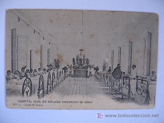 Postales: MALAGA -HOSPITAL CIVIL DE MALAGA - ENFERMERIA DE NI&Ntilde;OS - N&ordm; 15