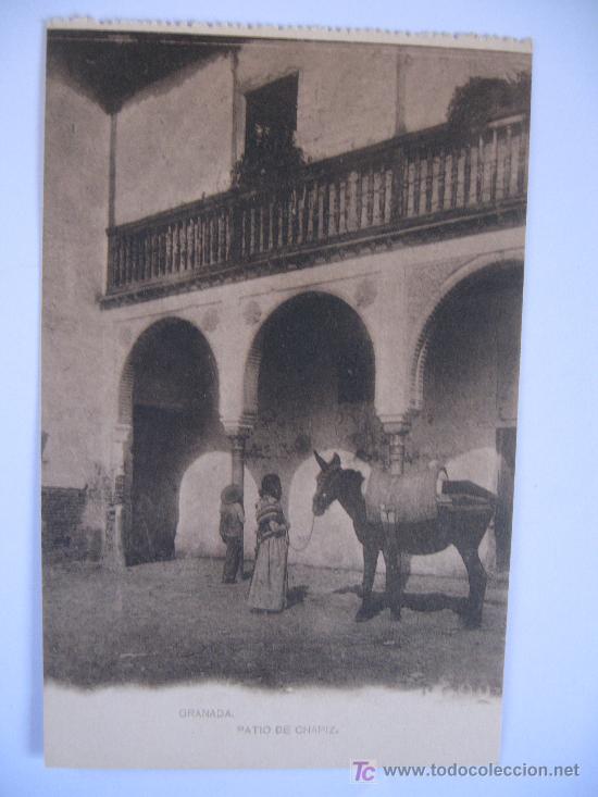 Postales: GRANADA - PATIO DE CHAPIZ - Foto 1