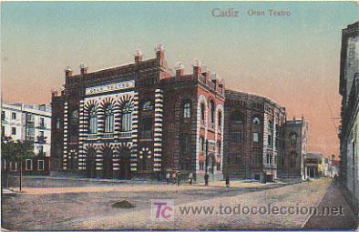 Postales: C&Aacute;DIZ. GRAN TEATRO. (ED. E . R . ) - Foto 1