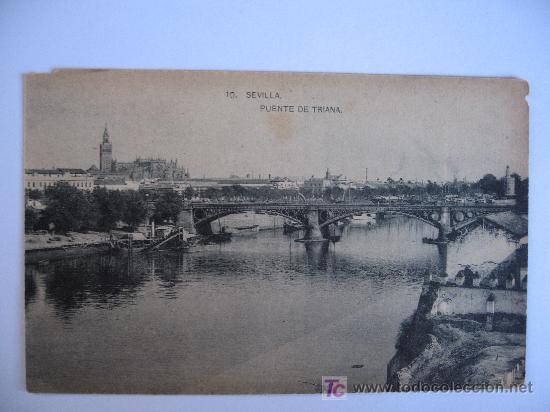 Postales: SEVILLA - PUENTE DE TRIANA - Foto 1