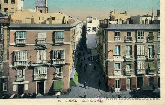 Postales: POSTAL ANTIGUA DE CADIZ. N&ordm; 8 CALLE COLUMELA P/ ANC-052-2