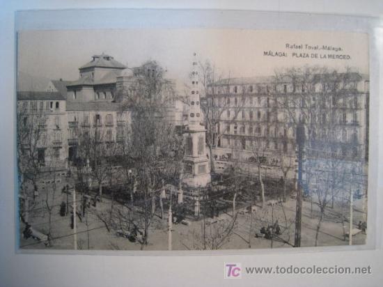Postales: MALAGA: PLAZA DE LA MERCED. POSTAL ORIGINAL