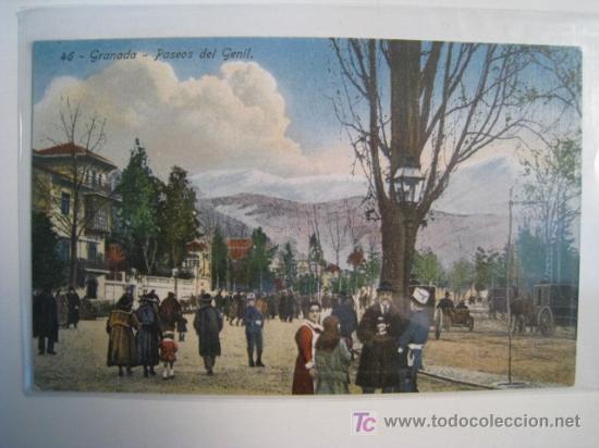 Postales: GRANADA: PASEOS DEL GENIL (REYES, 46). POSTAL ORIGINAL - Foto 1