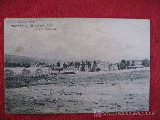 Postales: MALAGA -HOSPITAL CIVIL DE MALAGA - VISTA GENERAL - N&ordm; 13