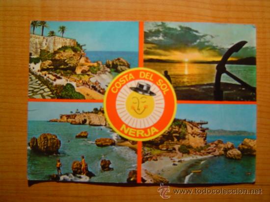 Postales: POSTAL RECUERDO NERJA (COSTA DEL SOL)  CIRCULADA - Foto 1