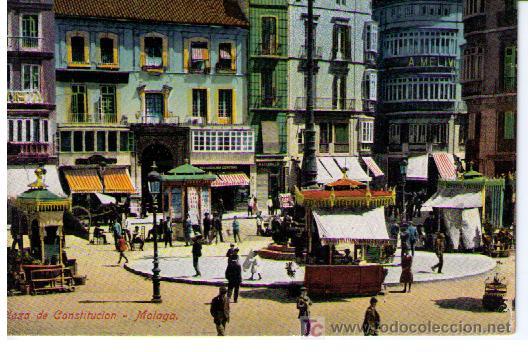 Postales: M&Aacute;LAGA. PLAZA DE LA CONSTITUCI&Oacute;N. - Foto 1