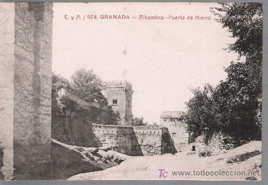Postales: Granada.Alhambra-Puerta de Hierro. - Foto 1