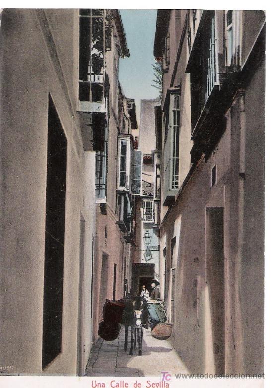 Cartes Postales: Una calle de Sevilla. Edit. R. Garz&oacute;n. NO CIRCULADA