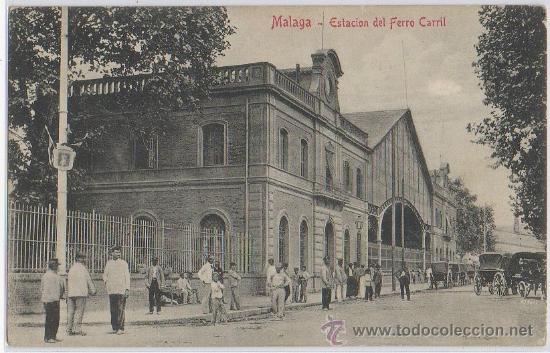Postales: TARJETA POSTAL DE MALAGA ESTACION DEL FERROCARRIL TREN