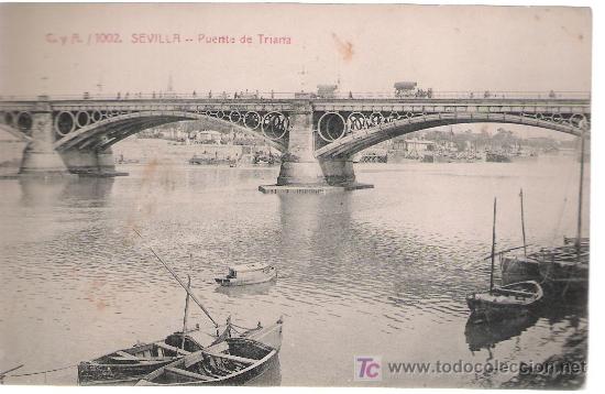 Postales: Sevilla. Puente de Triana. Edit. C. y A. - Foto 1