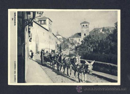 Postales: Postal de GRANADA: Carrera del Darro (Ed.ALG num.34) (animada) - Foto 1
