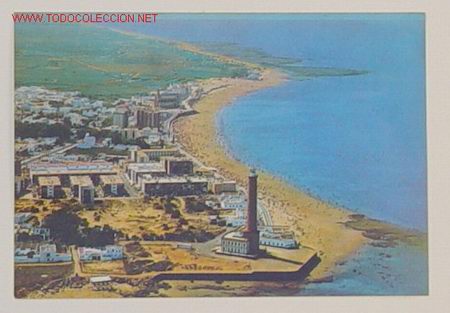 Postales: POSTAL CHIPIONA-CADIZ.VISTA AEREA.Circulada.