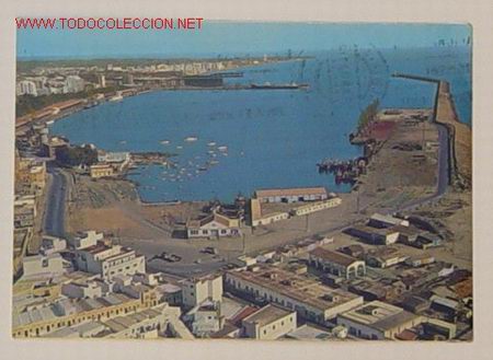 Postales: POSTAL 1011-ALMERIA.PUERTO Y VISTA PARCIAL.Circulada a&ntilde;o 81.