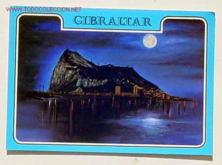 Postales: 84-GIBRALTAR.El Pe&ntilde;on de noche.No circulada.