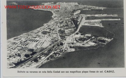 Postales: Postal Cadiz a&ntilde;os 50