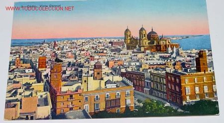 Postales: ANTIGUA POSTAL CADIZ - VISTA GENERAL - NO CIRCULADA.