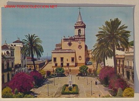 Postales: POSTAL-3 HUELVA.IGLESIA Y PLAZA DE SAN PEDRO.No circulada,tiene por detras la se&ntilde;al de pegamento de
