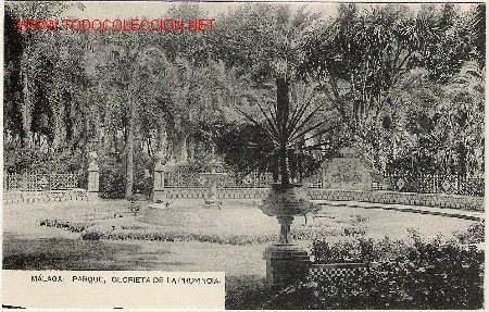 Postales: MALAGA. PARQUE, GLORIETA DE LA PROVINCIA
