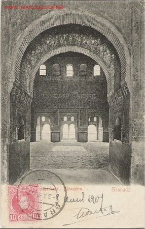 Postales: GRANADA. ALHAMBRA. SALA DE EMBAJADORES - Foto 1