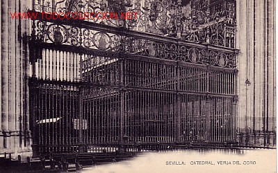 Postais: TARJETA POSTAL DE SEVILLA.-CATEDRAL, VERJA DEL CORO-.