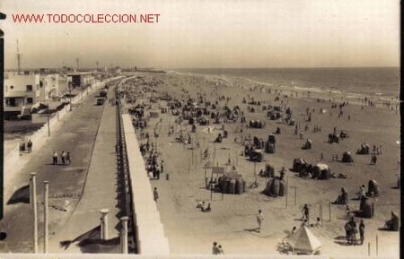Postais: TARJETA POSTAL DE CADIZ N&ordm;223. PLAYA DE LA VICTORIA.