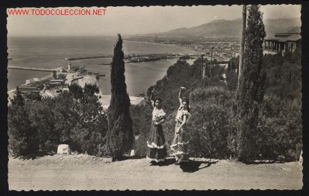 Postales: A-3521- Malaga. Puerto desde Gibralfaro.