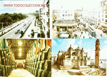 Postales: 4 postales de Jerez de la Frontera.a&ntilde;os 60