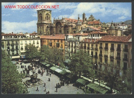 Postales: A-3486- Granada. Plaza de Bibarrambla. - Foto 1