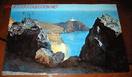 Postales: POSTAL DE ALMERIA - FARO DE CABO DE GATA - CIRCULADA