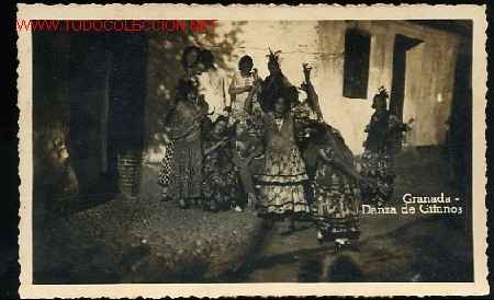 Postales: TARJETA POSTAL DE GRANADA - DANZA DE GITANOS - Foto 1