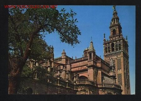 Postales: postal- catedral de Sevilla, escrita y circulada en 1976