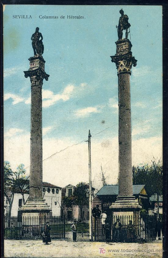 Postales: TARJETA POSTAL DE SEVILLA, COLUMNAS DE HERCULES - Foto 1
