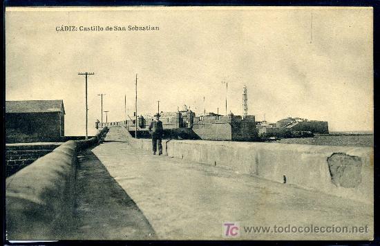 Postales: CADIZ : Hauser y Menet - Castillo de San Sebastian