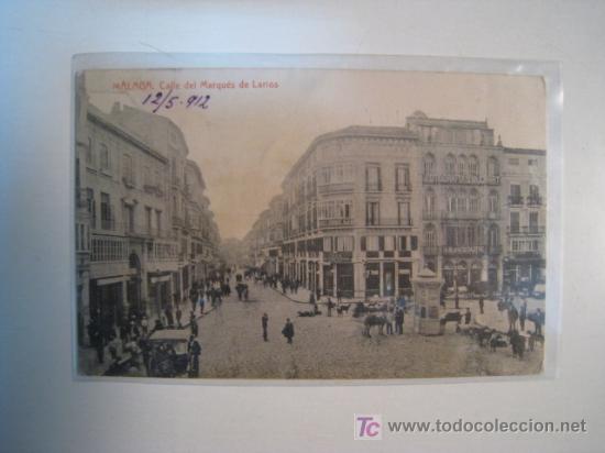 Postales: MALAGA: CALLE DEL MARQUES DE LARIOS (THOMAS). POSTAL