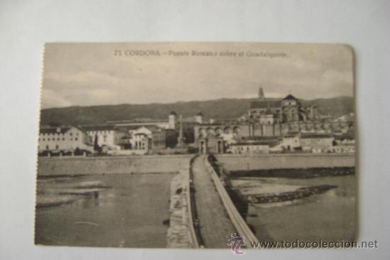 Cartoline: CORDOBA.PUENTE ROMANO SOBRE EL GUADALQUIVIR 021057
