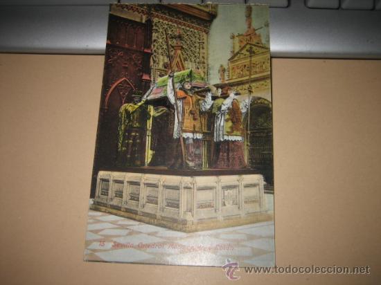 Postales: SEVILLA .CATEDRAL MONUMENTO A COLON - Foto 1