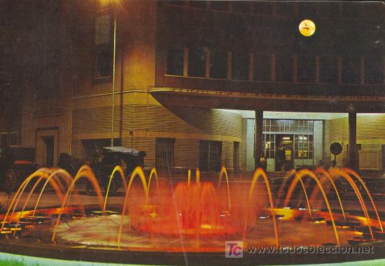 Postales: TARJETA POSTAL DE ALMERIA. FUENTE LUMINOSA. PLAZA DE BARCELONA