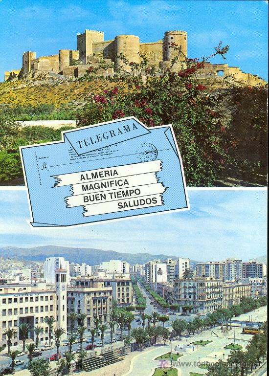 Postales: TARJETA POSTAL DE ALMERIA TELEGRAMA