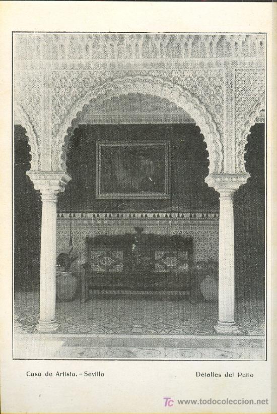 Cartoline: TARJETA POSTAL DE SEVILLA.CASA DE ARTISTA. DETALLES DEL PATIO
